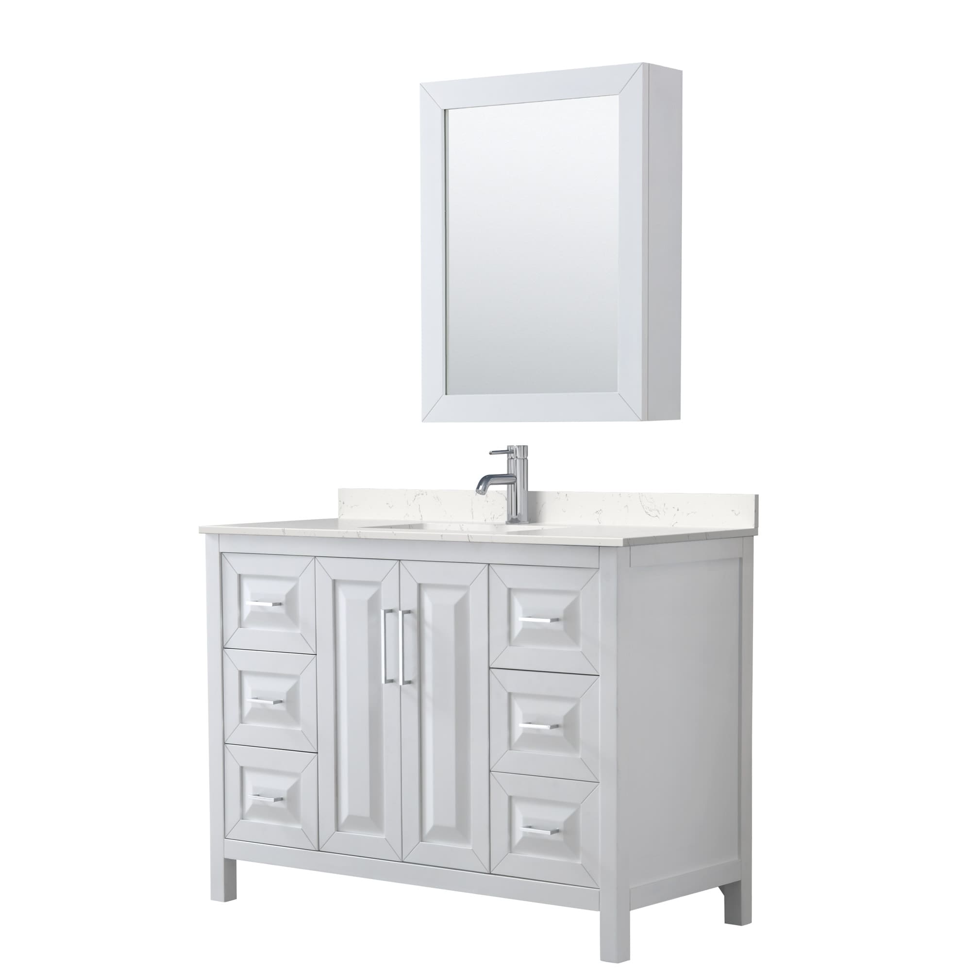 Wyndham Collection Daria 48" Free Standing Single Basin Vanity Set