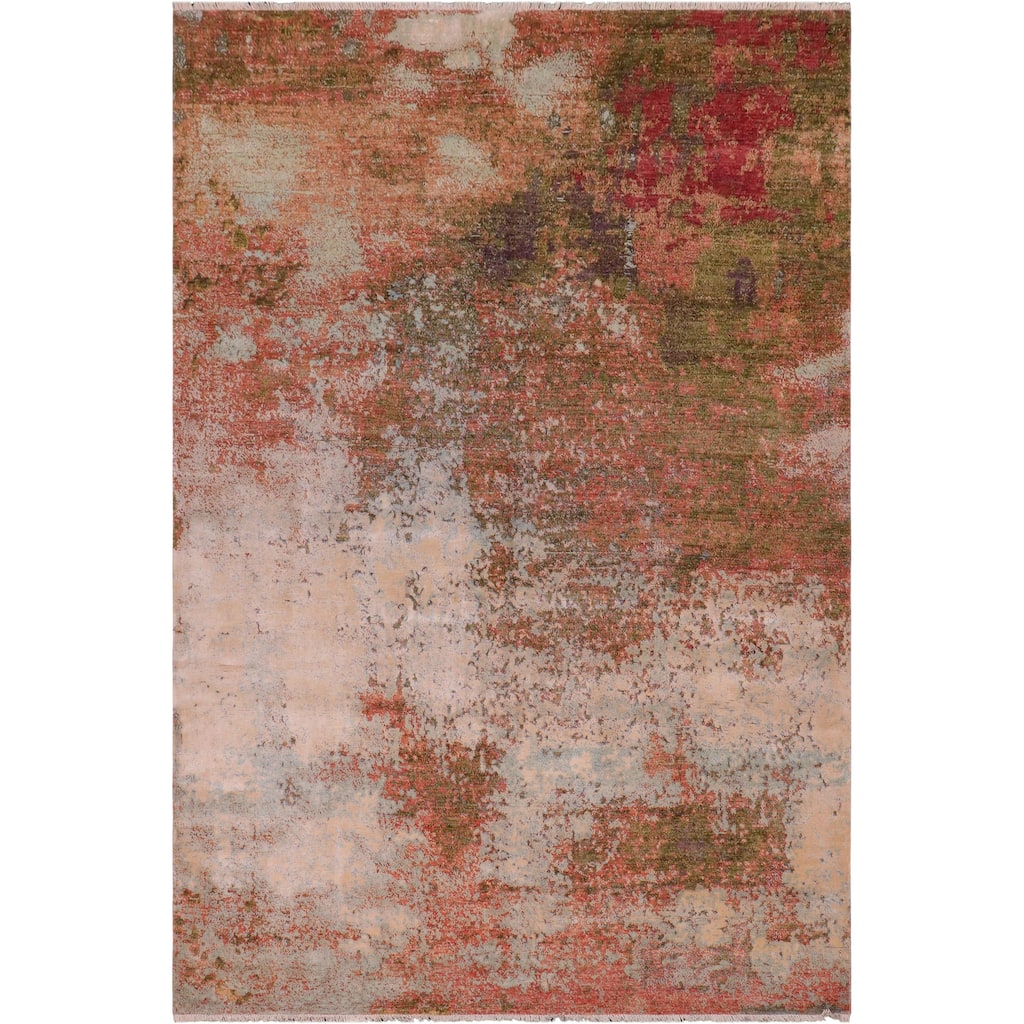 Contemporary Ziegler Maximo Blue Beige Wool&Silk Rug - 8'0'' x 10'6''