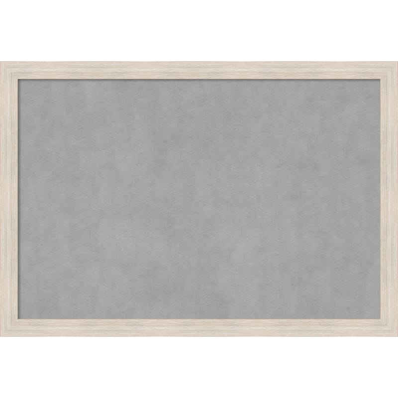 Amanti Art Hardwood White Wash Narrow Framed Magnetic Board