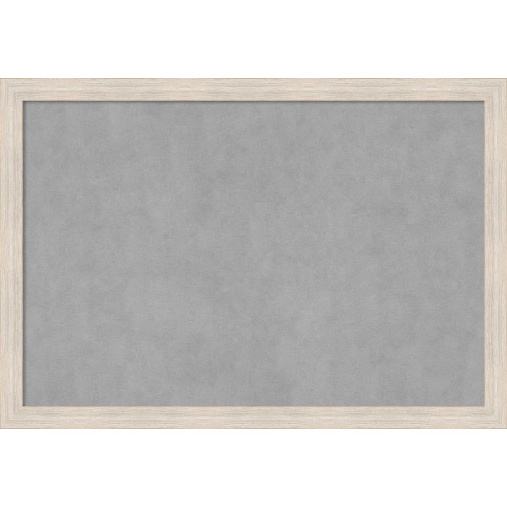 Amanti Art Hardwood White Wash Narrow Framed Magnetic Board