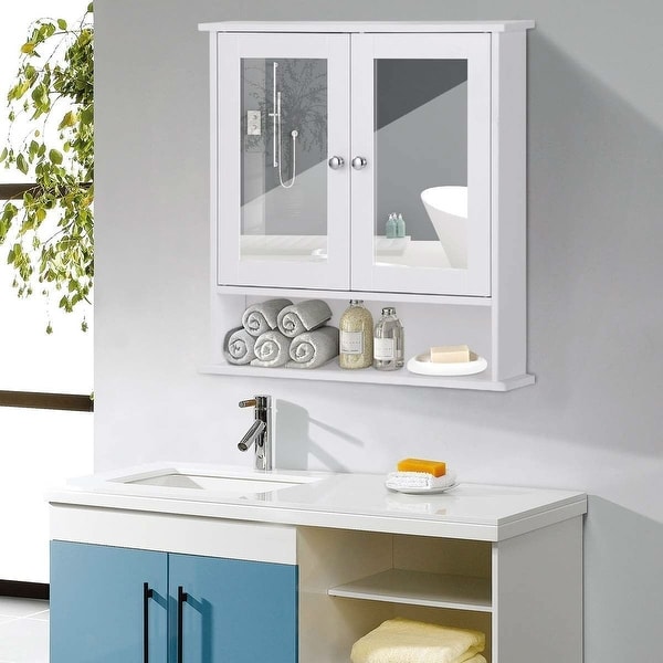 White medicine cabinet online with mirror