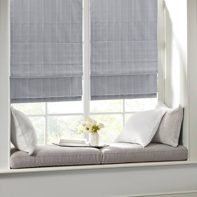 Madison Park Colm Basketweave Room Darkening Cordless Roman Shade