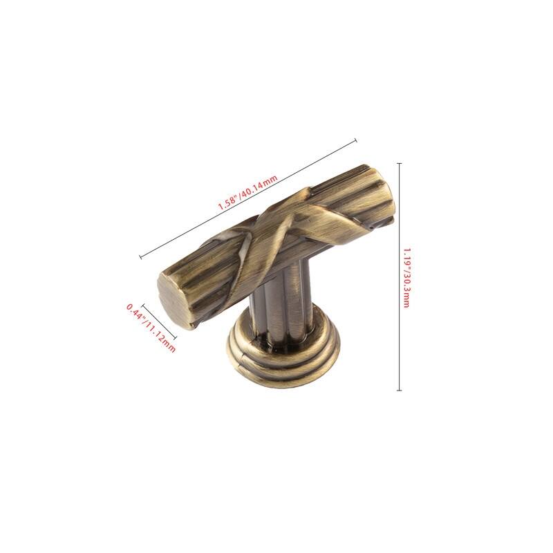 Utopia Alley Riga Cabinet Ring Pull Knob/Pull, Antique Brass, knob 1.58"/3.75"/5" center to center