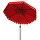 preview thumbnail 18 of 19, SAFAVIEH Outdoor Living Venice 9Ft Round Double Top Crank Umbrella