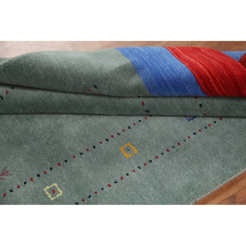 Gabbeh Oriental Accent Rug Hand-Knotted Wool Carpet - 3'11"x 5'8"