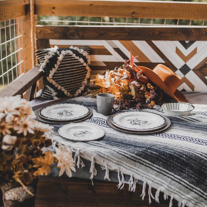 Paseo Road by HiEnd Accents Ranch Life Salad Plate Set, 4PC
