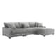 118.4"W Plush Modular Sectional Sofa with Pillows