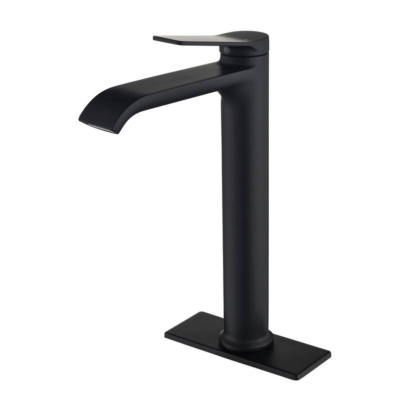 10.9"H Solid Brass Single-handle Bathroom Sink Faucet