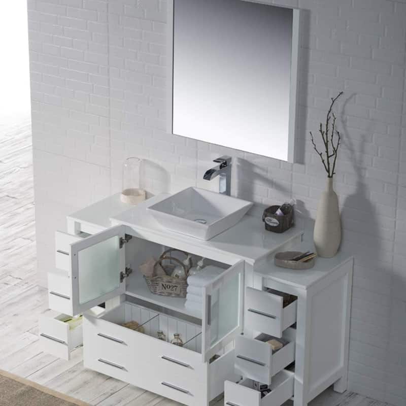 Blossom Sydney 60 Inch Bathroom Vanity with 2 Side Cabinets & Mirrors