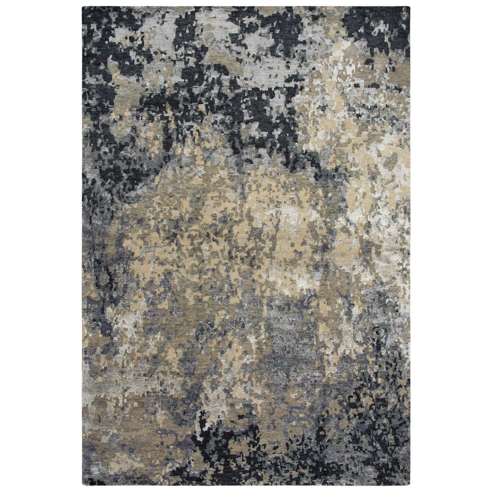 Alora Decor Noble Abstract Hand-knotted Wool Blend Rug