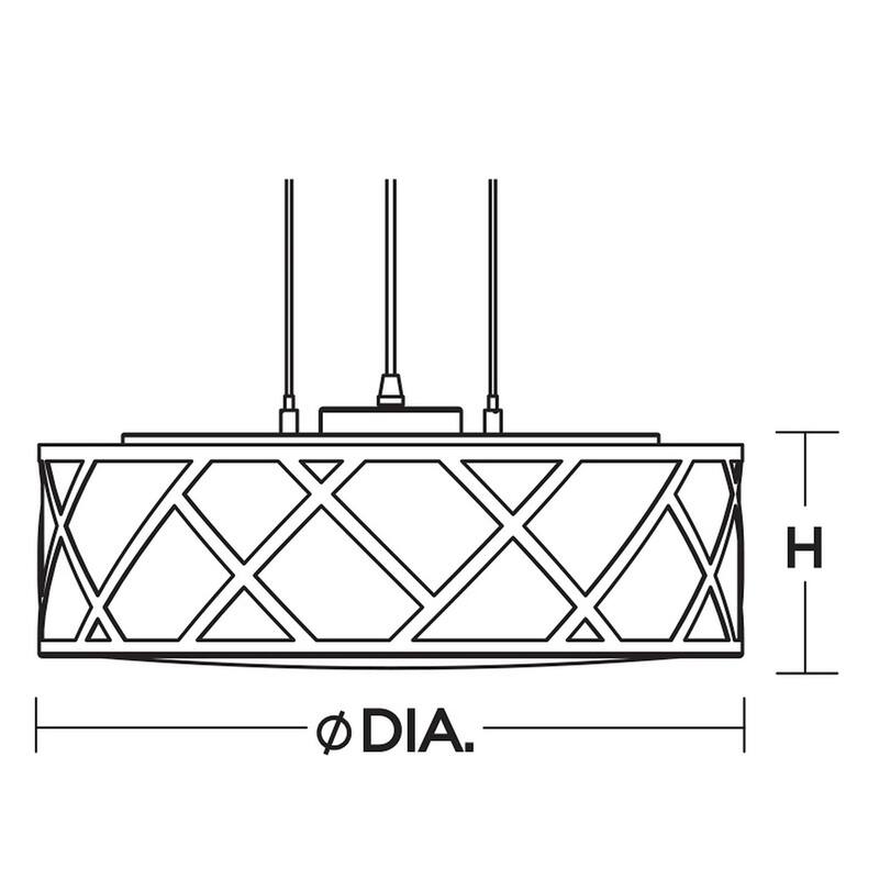 AFX HVNP17LAJUD Haven 17" Wide LED Pendant