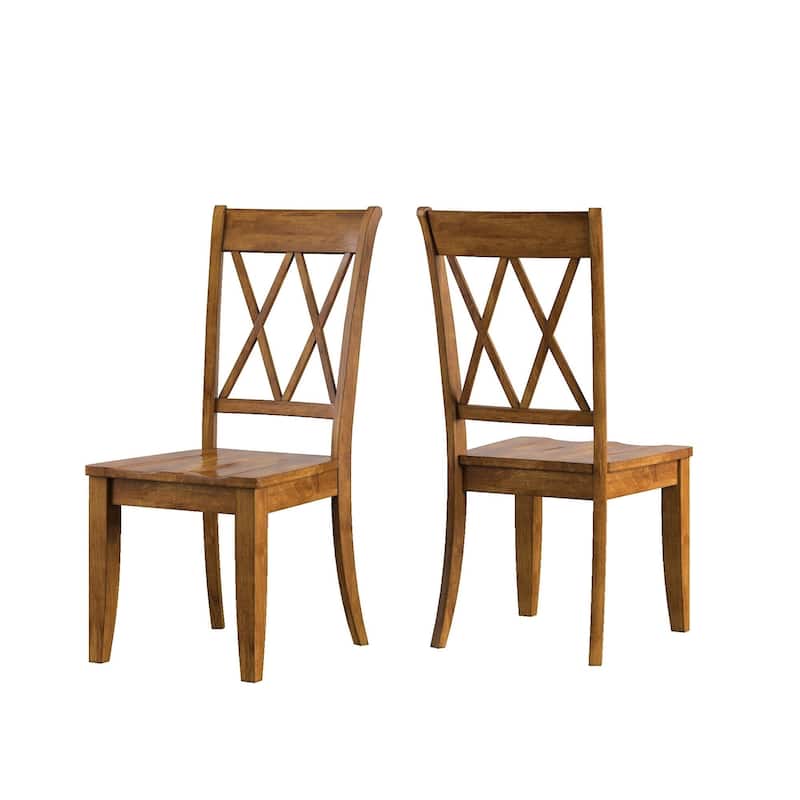 Eleanor Sage Green Solid Wood Oval Table and X Back Chairs 5-piece Dining Set by iNSPIRE Q Classic - Antique Sage Green Table - Oak Chairs
