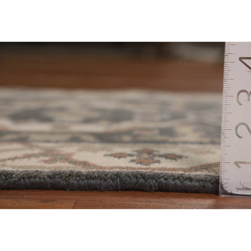 Gray Oushak Oriental Runner Rug Hand-Knotted Hallway Wool Carpet - 2'8"x 11'9"