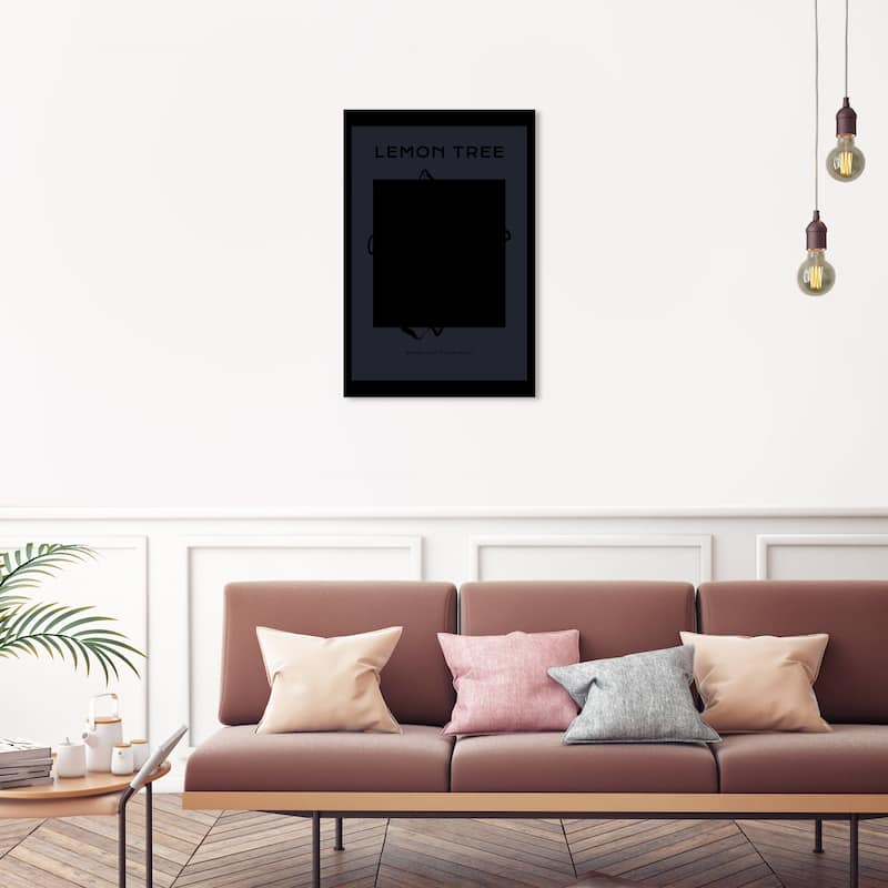 Wynwood Studio Canvas Food and Cuisine The Lemon Tree Poster Black and Tan Modern & Contemporary Wall Art Canvas Print - 20 x 30