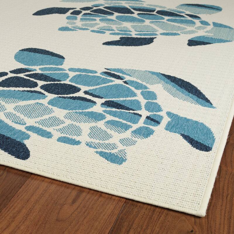 Ambrosi Sea Turtles Novelty Indoor/ Outdoor Area Rug
