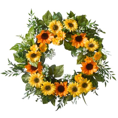 18" Sunflower Wreath