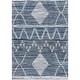 preview thumbnail 6 of 6, Nuloom Boho Handwoven Cotton Transitional Geo Striped Area Rug