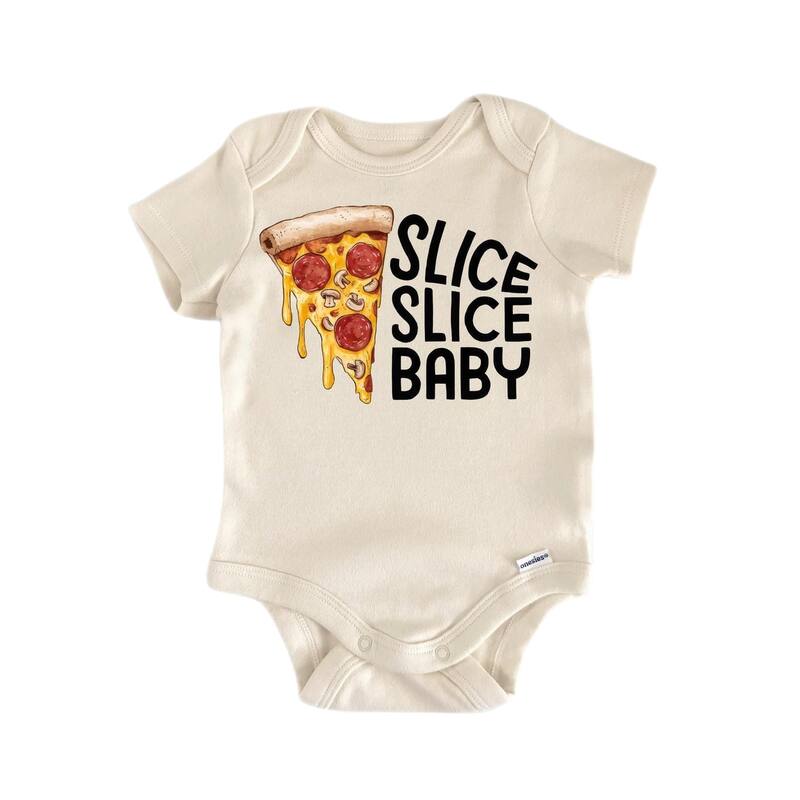 Pizza Slice Ice - Baby Boy Girl Clothes Infant Bodysuit Funny Cute Newborn - Blue - 0-3M