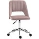 preview thumbnail 19 of 17, Velvet Fabric Mid Back Office Chair with Wheels, Armless Upholstered Home Office Chair, 360 Swivel Ergonomic Chair - N/A