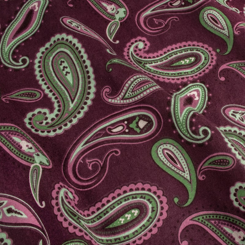 Superior Cotton Flannel Paisley Bed Sheet Set