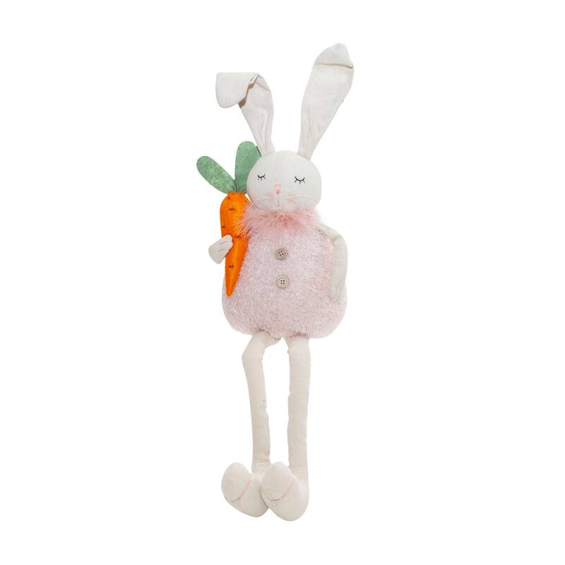 Sitting Long Legged Rabbit w/Carrot - Overstock - 36295799