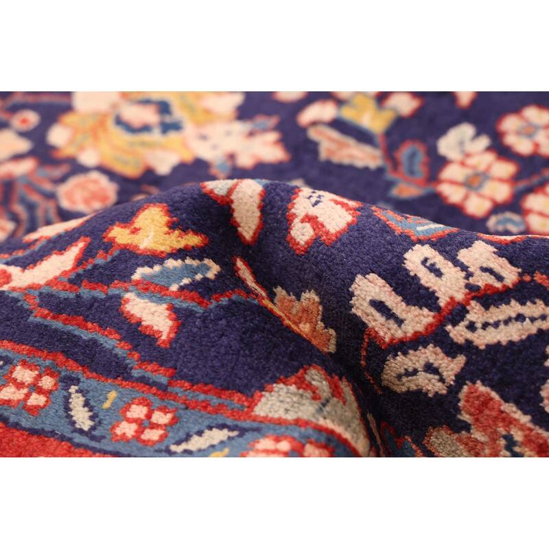 ECARPETGALLERY Hand-knotted Andelz Navy Wool Rug - 3'8 x 10'6