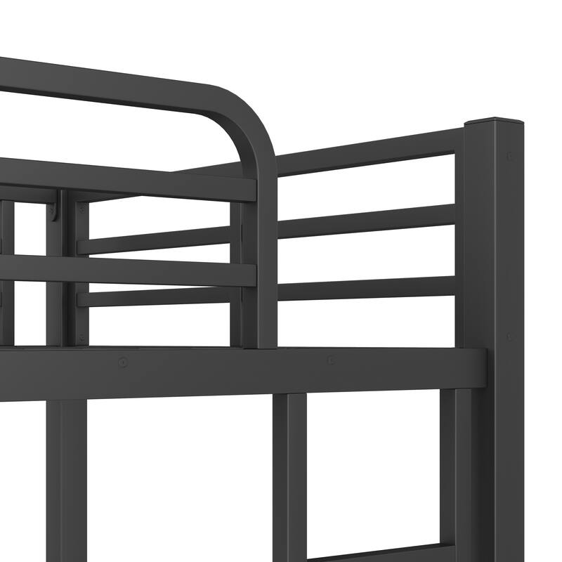 Metal Twin over Twin Bunk Bed for Teens and Adults,Space-Saving/Noise Reduced/No Box Spring Needed, Black