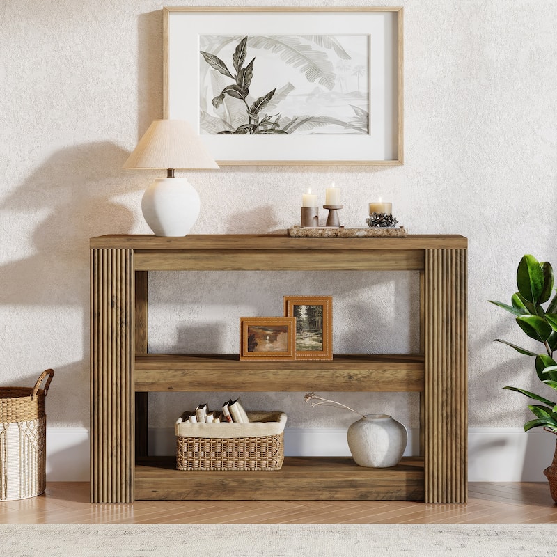 41.34-Inch Console Table with Storage Shelves - 41.34" L x 11.81" W x 31.5" H