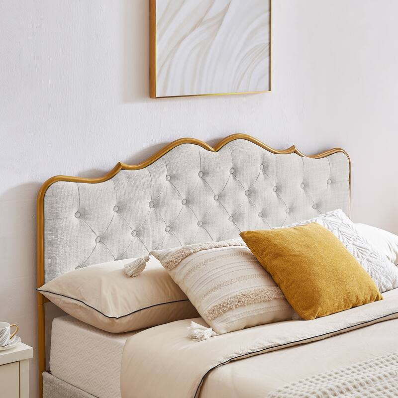 Full Queen King size metal frame bed bedroom