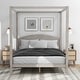 preview thumbnail 22 of 27, King /Queen Size Canopy Platform Bed with Headboard and Support Legs, Grey/Brown