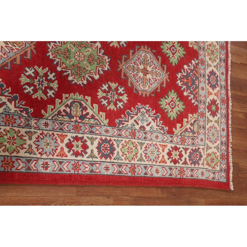 Oriental Kazak Foyer Rug Hand-Knotted Traditional Wool Carpet - 3'2" x 5'1"