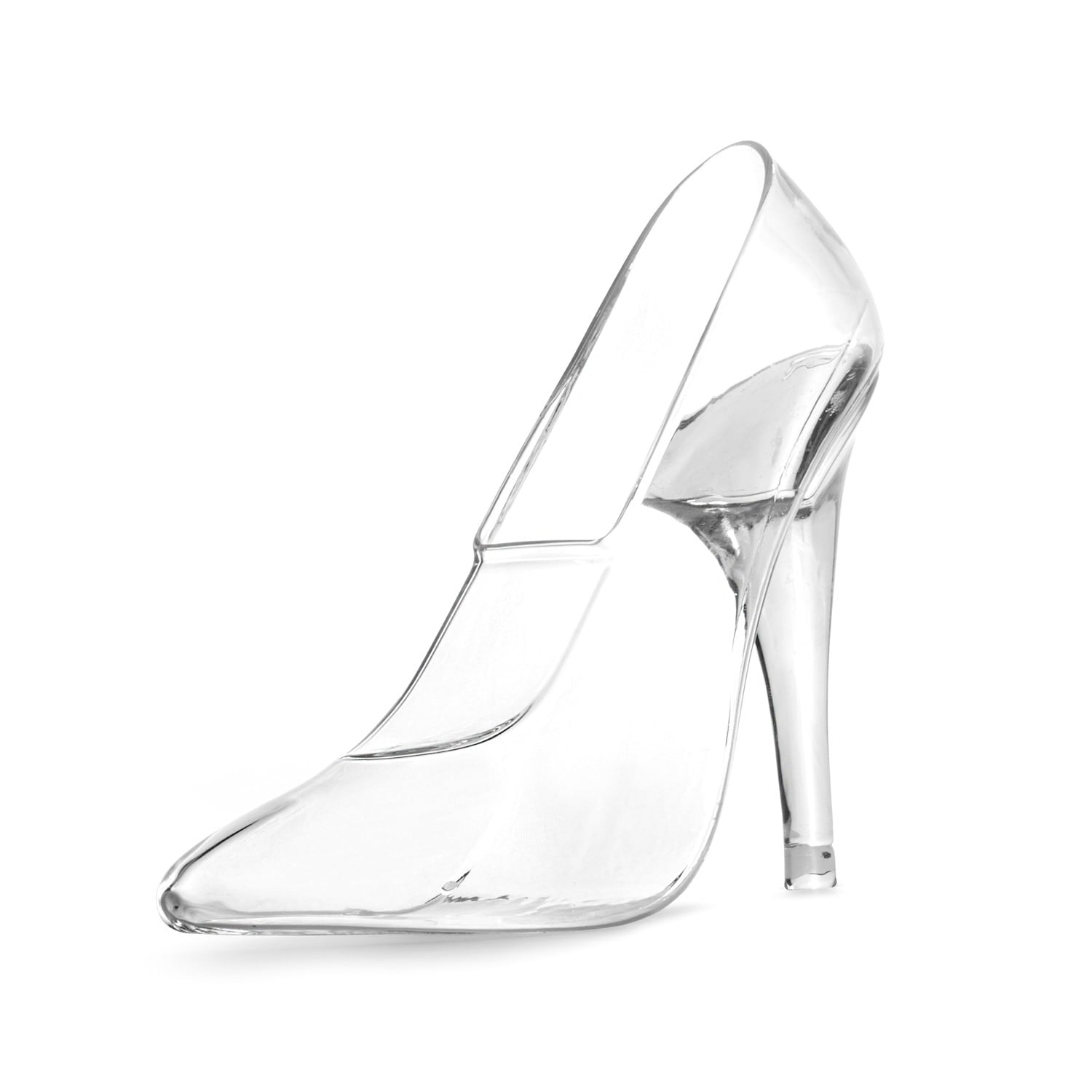 glass platform heels