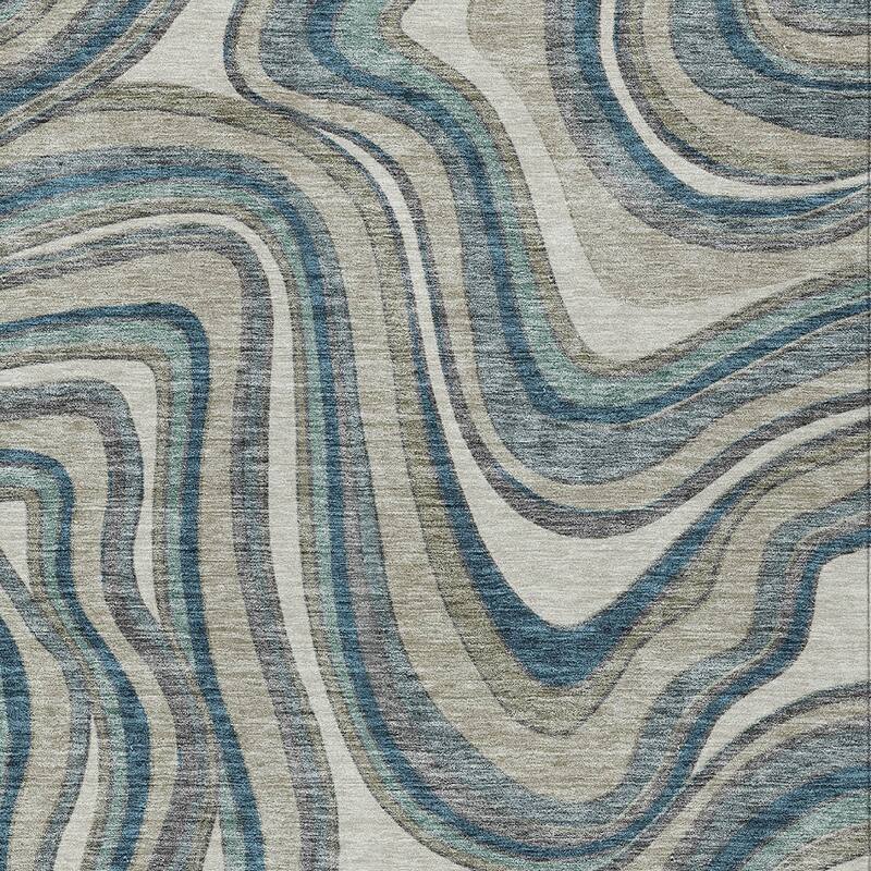 HomeRoots Abstract Transitional Rectangle Outdoor Rug