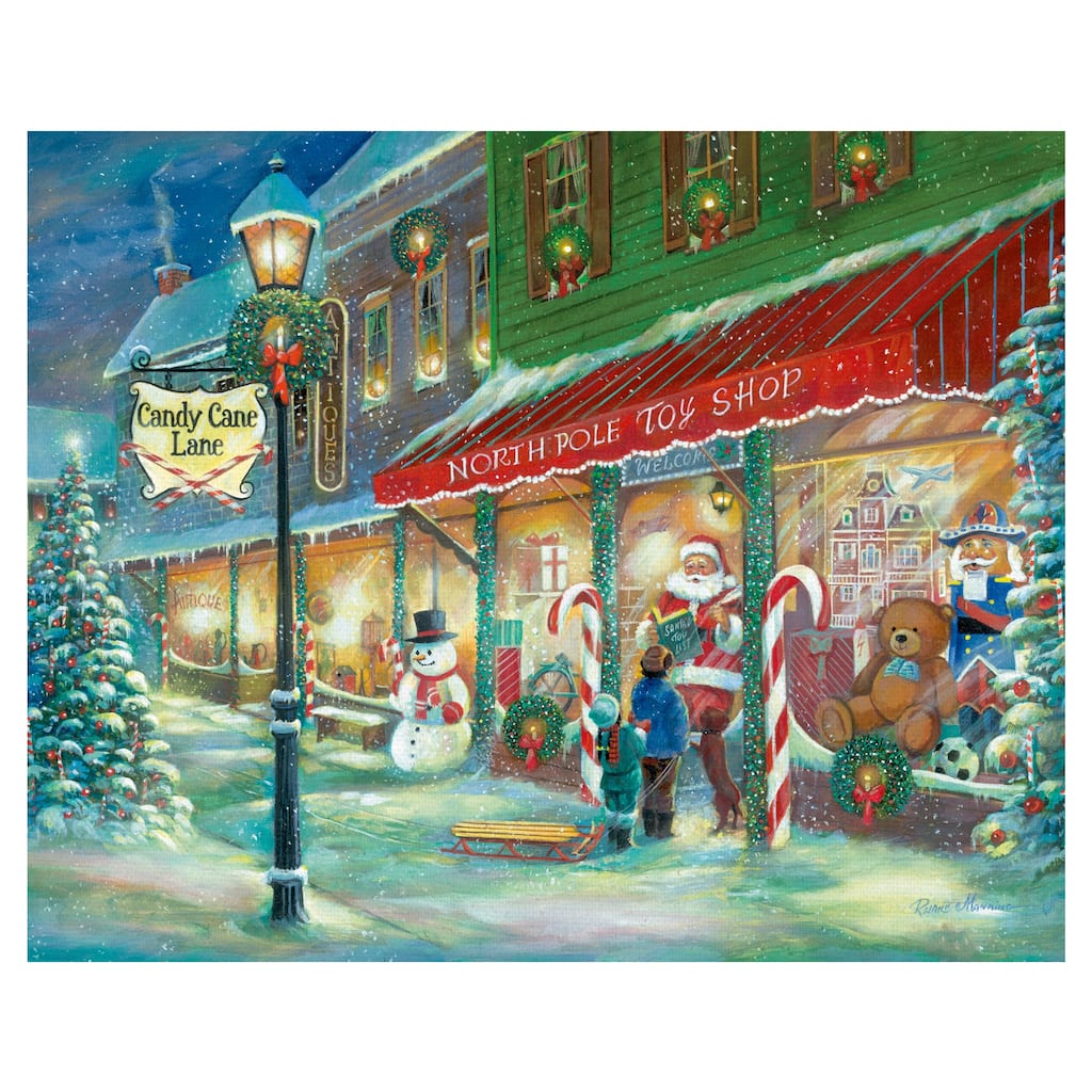 Candy Cane Lane by Ruane Manning Canvas Art Print