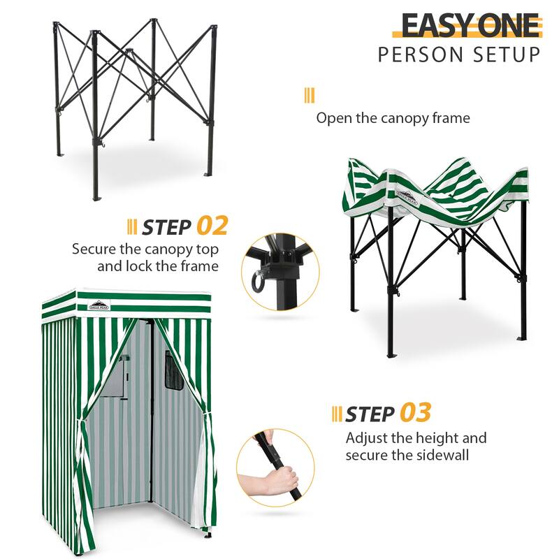 EAGLE PEAK Flex Compact 4x4 Pop-up Canopy Changing Room, Portable Privacy Dressing Room