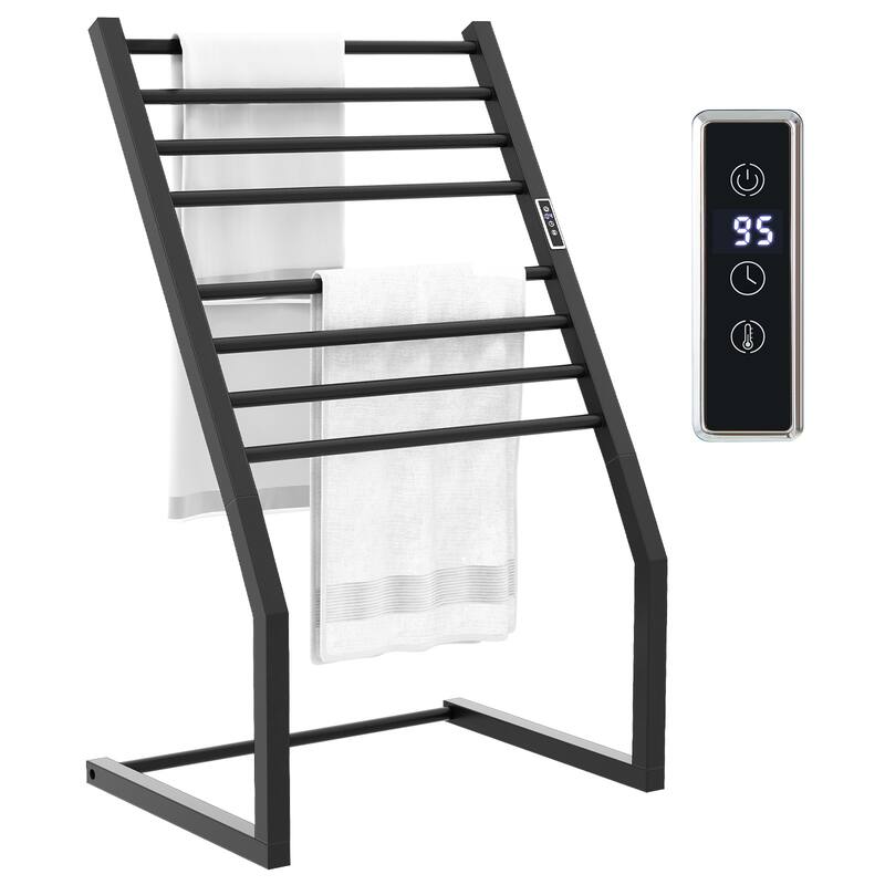 Costway 2-in-1 Towel Warmer Rack Freestanding Wall Mounted with LED - See Details