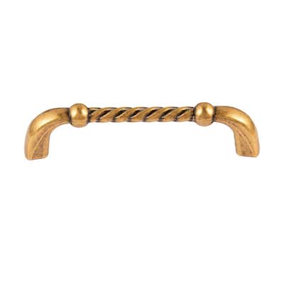 Utopia Alley Naples Cabinet Ring Metal Drawer Pull knob/Pull, Antique European Brass, knobs 1.48"/3.75"/5" center to center