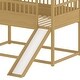 preview thumbnail 6 of 5, Twin over Twin House Bunk Bed Wooden Floor Bunk Bed with Slide
