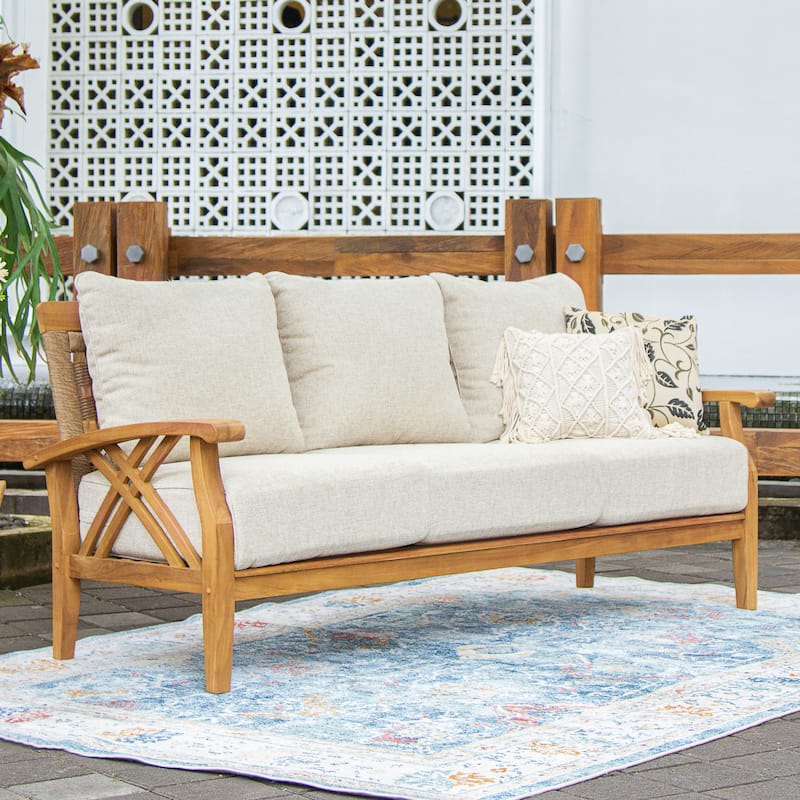 Cambridge Casual Carmel 6-piece Teak Wood Patio Conversation Set