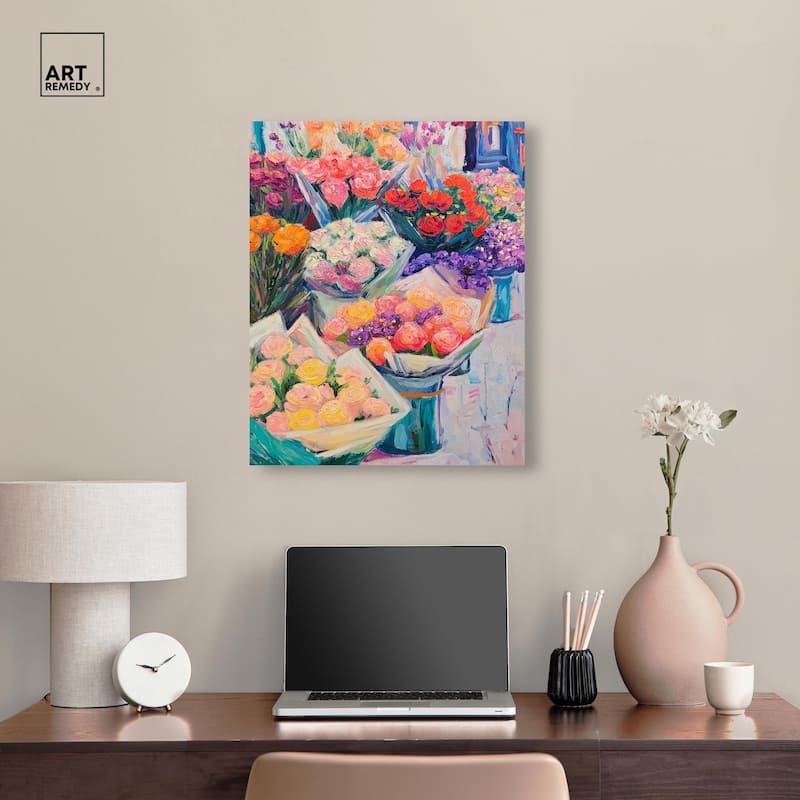 Market Blooms II Canvas by Art Remedy, Gallery Wrapped