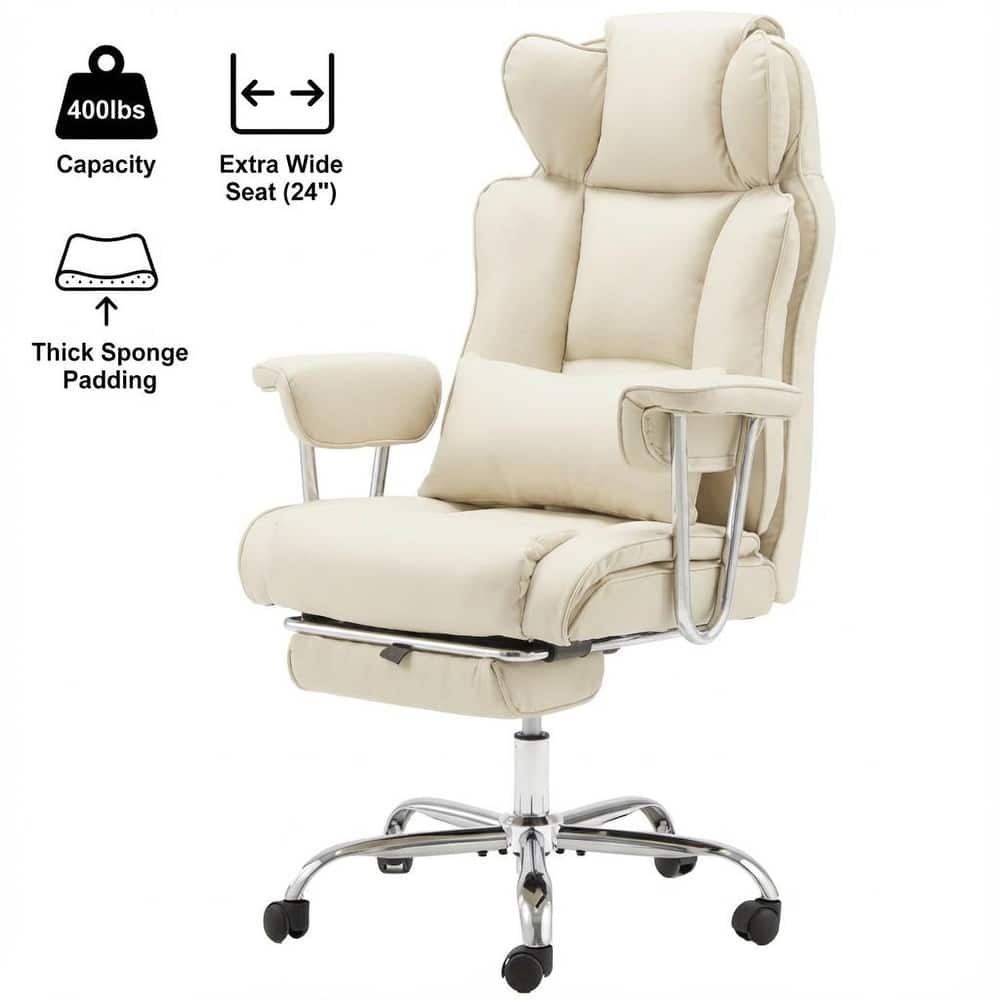 Ergonomic High-Back Office Chair with Footrest