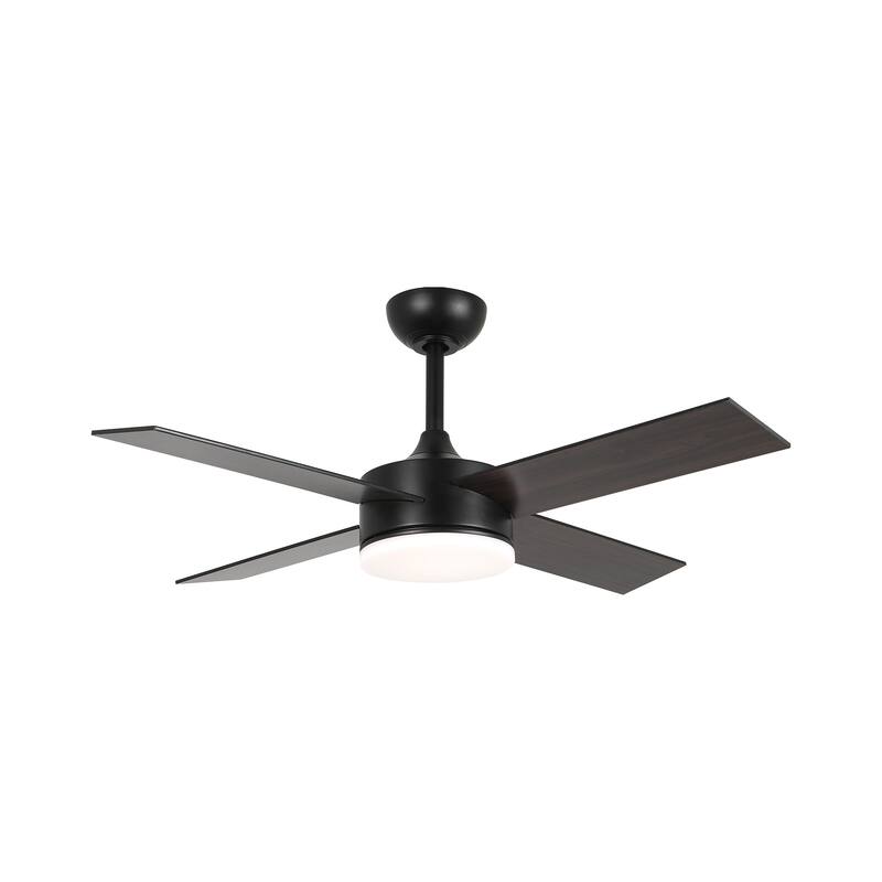42'' Black Indoor Ceiling Fan with Light Remote Control