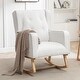 preview thumbnail 2 of 3, HOMYKA 33.15" Wide Rocking Chair for Nursery with Solid Wood Leg