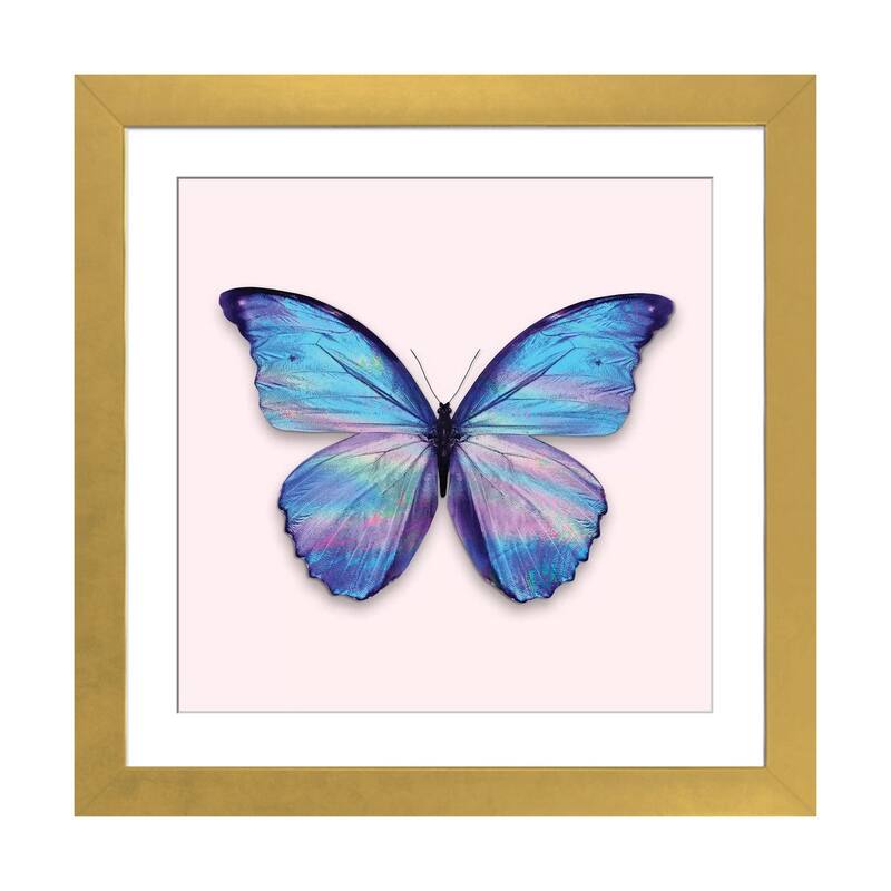 iCanvas "Holographic Butterfly" by Jonas Loose PFA - Gold - 16x16x1