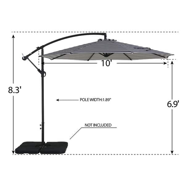 Weller 10-foot Offset Cantilever Hanging Patio Umbrella