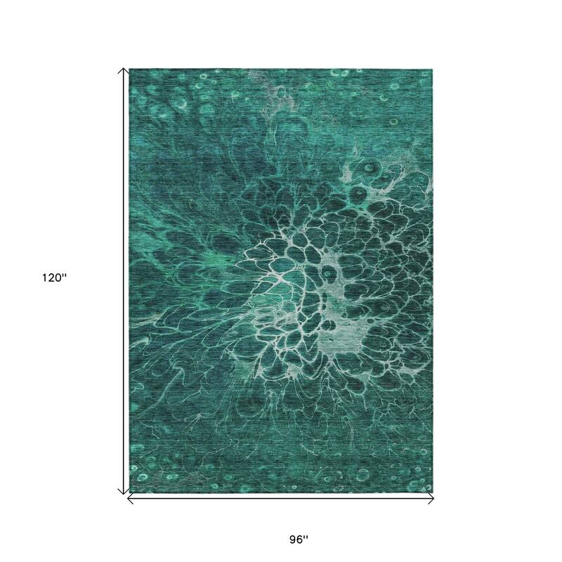 HomeRoots Abstract Transitional Rectangle Outdoor Rug
