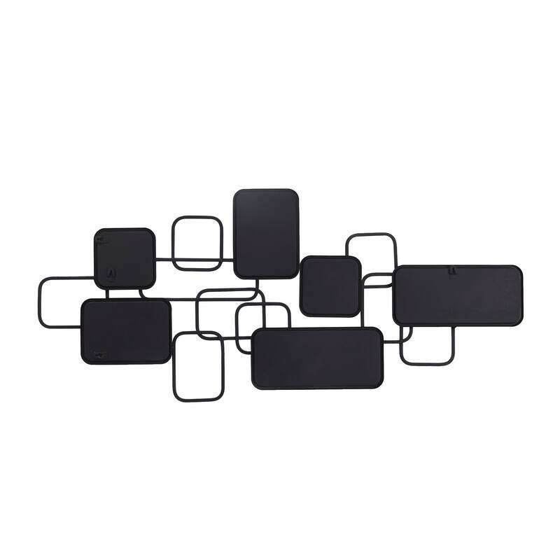 CosmoLiving by Cosmopolitan Artistic Black Metal Geometric Wall Mirror