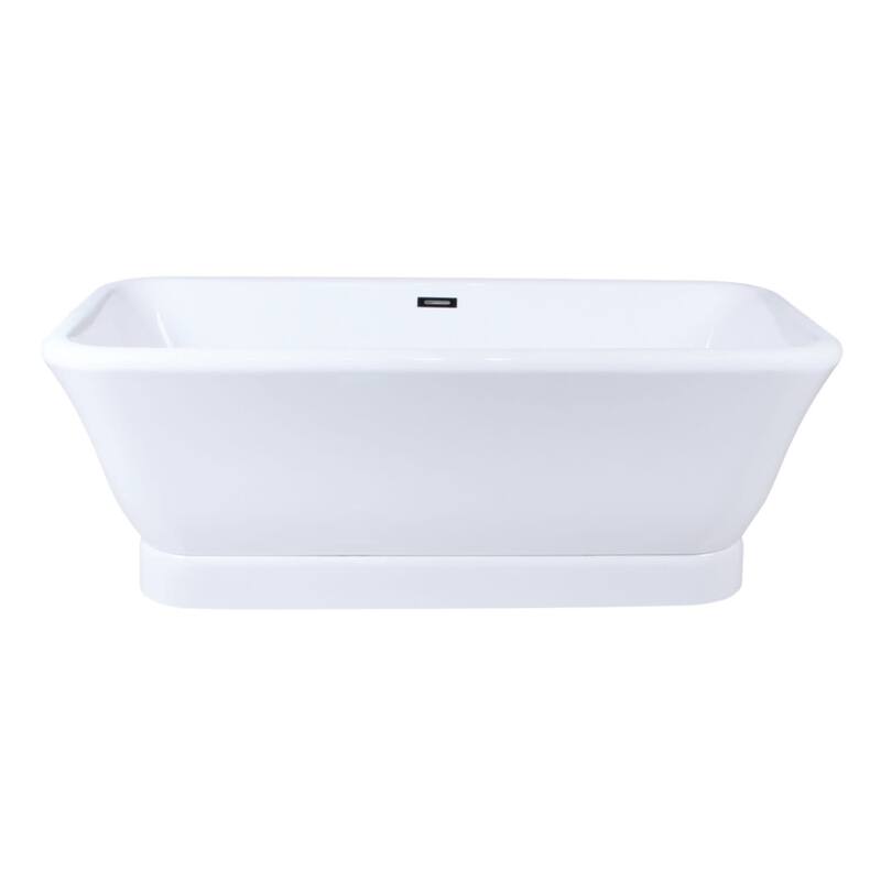 Kingston Brass VTDE713524WA Aqua Eden 71-Inch Double Ended Acrylic - Glossy White