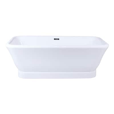 Kingston Brass VTDE713524WA Aqua Eden 71-Inch Double Ended Acrylic