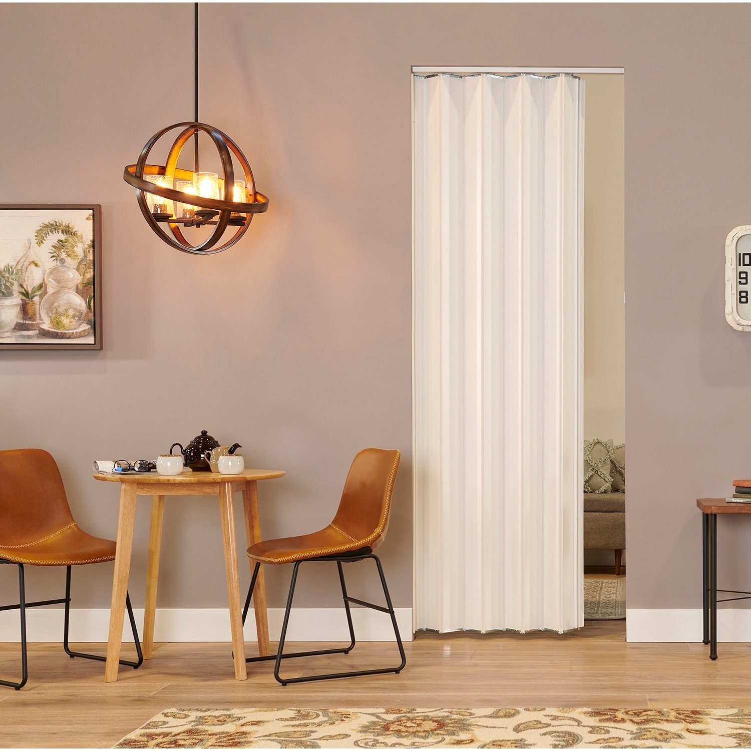 Spectrum Woodshire White MDF Folding Closet Door Accordion Door 36 x 96